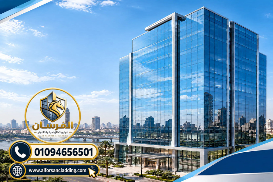 واجهات كلادينج بألوان وتصميمات مختلفة للمحلات والشركات في مصر