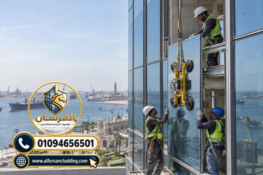 الفرسان لتركيب واجهات Curtain Wall في مصر