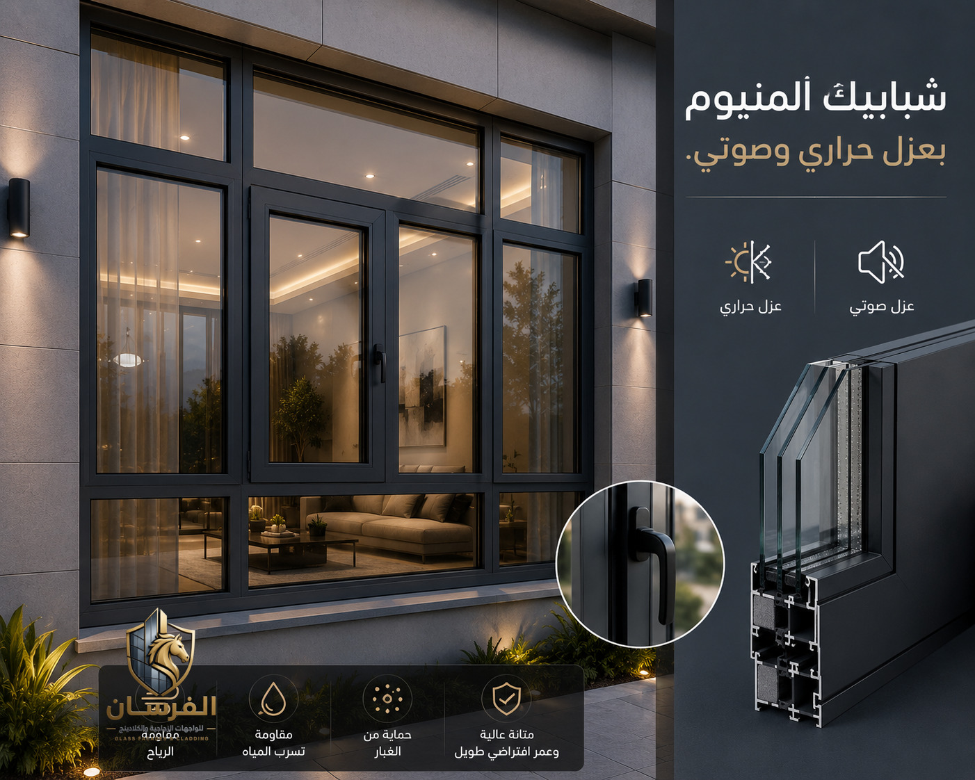شبابيك ألمنيوم